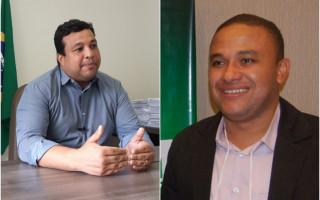 À esq. prefeito de Peixe José Augusto e Cleiton Cantuário, prefeito de Cristalândia.