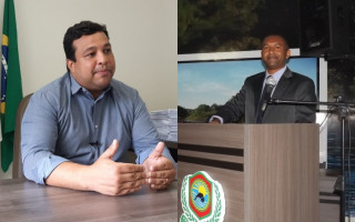 Prefeito de Peixe, José Augusto, e interino Aier Ribeiro [à dir.]