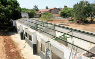 Antigo prédio do Tiro de Guerra está passando por uma reforma.