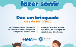 As doações podem ser feitas até o dia 10 de outubro, no próprio HMA.