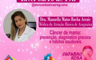 A palestra da médica Manuella Arrais, vai tratar de diversos assuntos voltados ao câncer de mama e colo de útero.