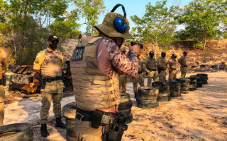 Policiais militares do 2º BPM iniciam curso de capacitação referente à pistola Glock.