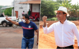 Candidatos Elenil  (MDB)  e Wagner Rodrigues (SD)