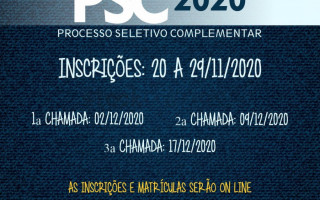 As inscrições e as matrículas são exclusivamente online.