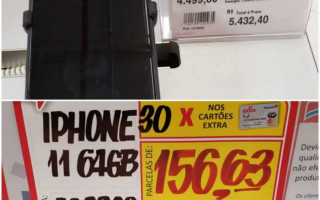 Os dois aparelhos celulares estavam  com os preços mais alto.