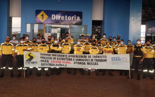Manifestação de fiscais de trânsito do Detran-TO
