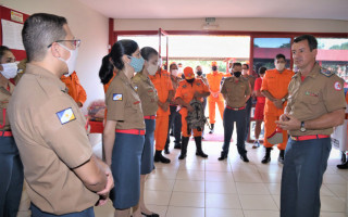 Coronel Leandro parabeniza bombeiros militares pelos 28 anos de fundação do CBMT