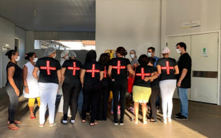 Protesto foi realizado nesta segunda-feira, 28.