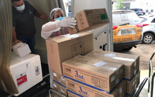 Primeiro lote da CoronaVac chega em Araguaína. Foto: AN