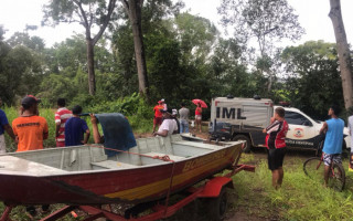 IML fazendo o recolhimento do corpo do pescador