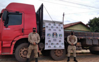 Caminhão recuperado em Colinas do Tocantins. 