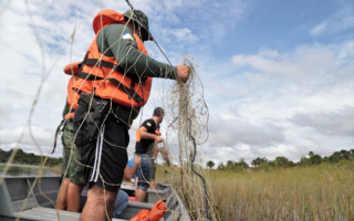 A fiscalização ambiental foi intensificada durante o período de piracema no Lago Azul e Rio Lontra.