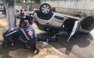 Vítima foi socorrida pelo SAMU.