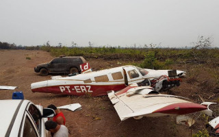 A droga estava sendo transportada em avião.