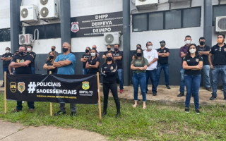 Manifestação da Polícia Civil em Araguaína. 