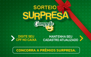 Mantenha cadastro atualizado para participar dos sorteios.