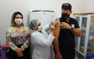 Profissionais da Segurança estão sendo imunizados.