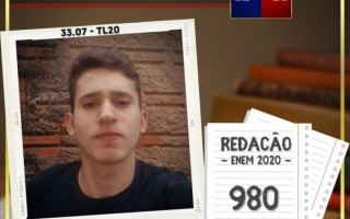 Ryan, aluno do CMTO, obteve nota 980 na redação do Enem.