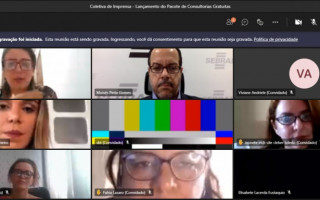 Dirigentes do Sebrae em entrevista coletiva on-line. 