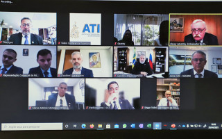 Carlesse e secretariado em reunião virtual com embaixador da Rússia