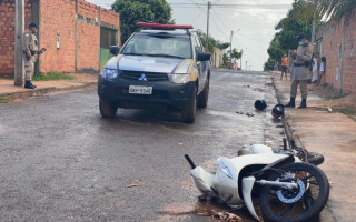 Moto Honda Biz branca havia sido roubada na noite de terça no setor Coimbra. 