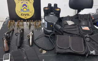 Armas de fogo são apreendidas em poder de grupo que intimidava moradores no sudeste do estado.