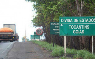 Trecho da BR-153, na divisa entre Tocantins e Goiás.