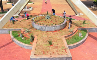 Fonte será transformada em jardim.