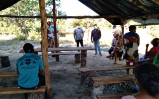 Reunião com moradores do assentamento. 