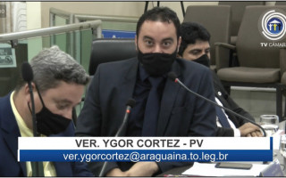 Vereador Ygor Cortez dá boas-vindas aos integrantes da Guarda Municipal de Araguaína. 