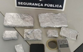 Drogas apreendidas pela Polícia Civil em Palmeira do Tocantins.