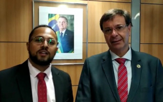 Vereador Robert Delmondes foi recebido pelo ministro Gilson Machado Neto. 