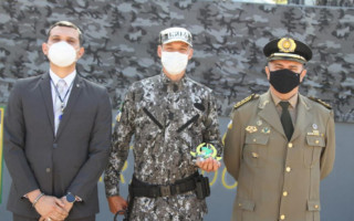 O 3º sargento da PMTO se destacou por ser primeiro colocado na formatura de nivelamento da Força Nacional.