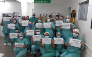 Profissionais da enfermagem no Hospital Regional de Araguaína. 