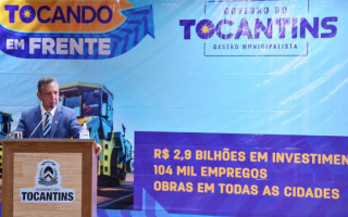 Antonio Andrade no lançamento do programa Tocando em Frente