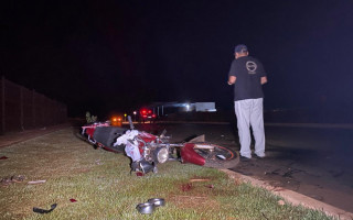 Moto envolvida no acidente em Araguaína