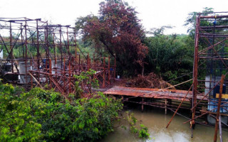 Ponte sobre o Córrego Arrainha terá 40 metros e deve ser entregue ainda este ano.