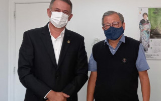 Secretário Jaime Café e o diretor da Nippon Koei, Roberto Kurokawa 