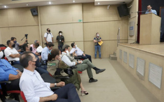 O vice-governador Wanderlei Barbosa e o ministro do Turismo, Gilson Machado participaram, em Araguaína, de uma reunião com representantes do trade turístico e prefeitos