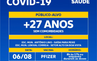 Nova faixa etária atende pessoas de 27 anos.