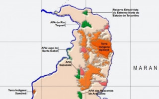 A unidade de conservação localiza-se nos municípios de Ananás, Riachinho, Xambioá e Araguanã.