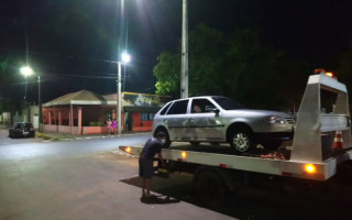 Carro aprendido pela Polícia Civil durante operação Tolerância Zero em Araguaína