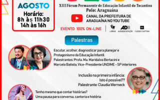 Educação Infantil na pandemia é tema de evento online.