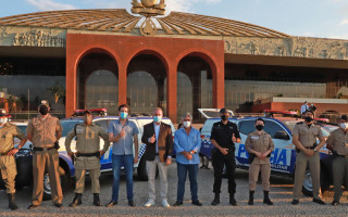 Entrega da nova frota da Polícia Militar foi realizada em Palmas.