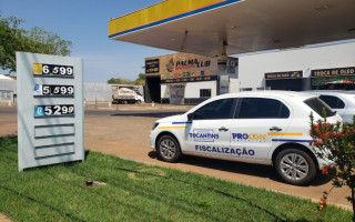  Por aumentar preços dos combustíveis, Procon notificou 02 postos, um em Palmas e outro em Araguaína 