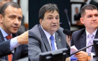 Deputados Carlos Gomes (PRB-RS), César Halum (PRB-TO) e Ronaldo Martins (PRB-CE).