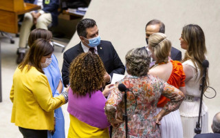 Tiago Dimas durante aprovação de projeto de sua autoria na Câmara dos Deputados