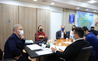 Reunião do coordenador da Bancada Federal, Tiago Dimas, com o ministro da Saúde Marcelo Queiroga.