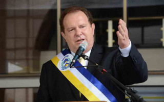 Governador Mauro Carlesse durante a posse em 1º de janeiro de 2019.