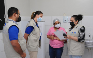 Servidores do CaoSaúde do MPTO realizando fiscalizações em 2021.
